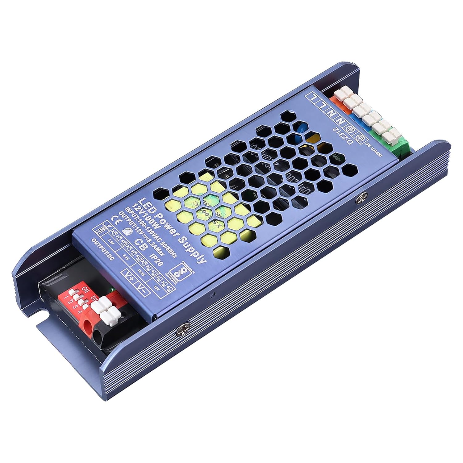 GOMING CE Ultra Thin 12V 200W Power Supply LED Driver AC 100-130V to DC 12V 16.7A Lighting Transformer Constant Voltage for LED Strip Light