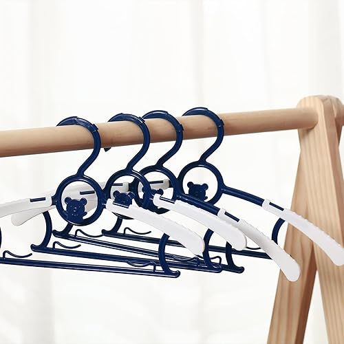 Miniatura 8 de Perchas para Bebé para Armario de Guardería Paquete de 60 Perchas de Plástico para Ropa de Niños que Ahorran Espacio Antideslizantes Extensibles