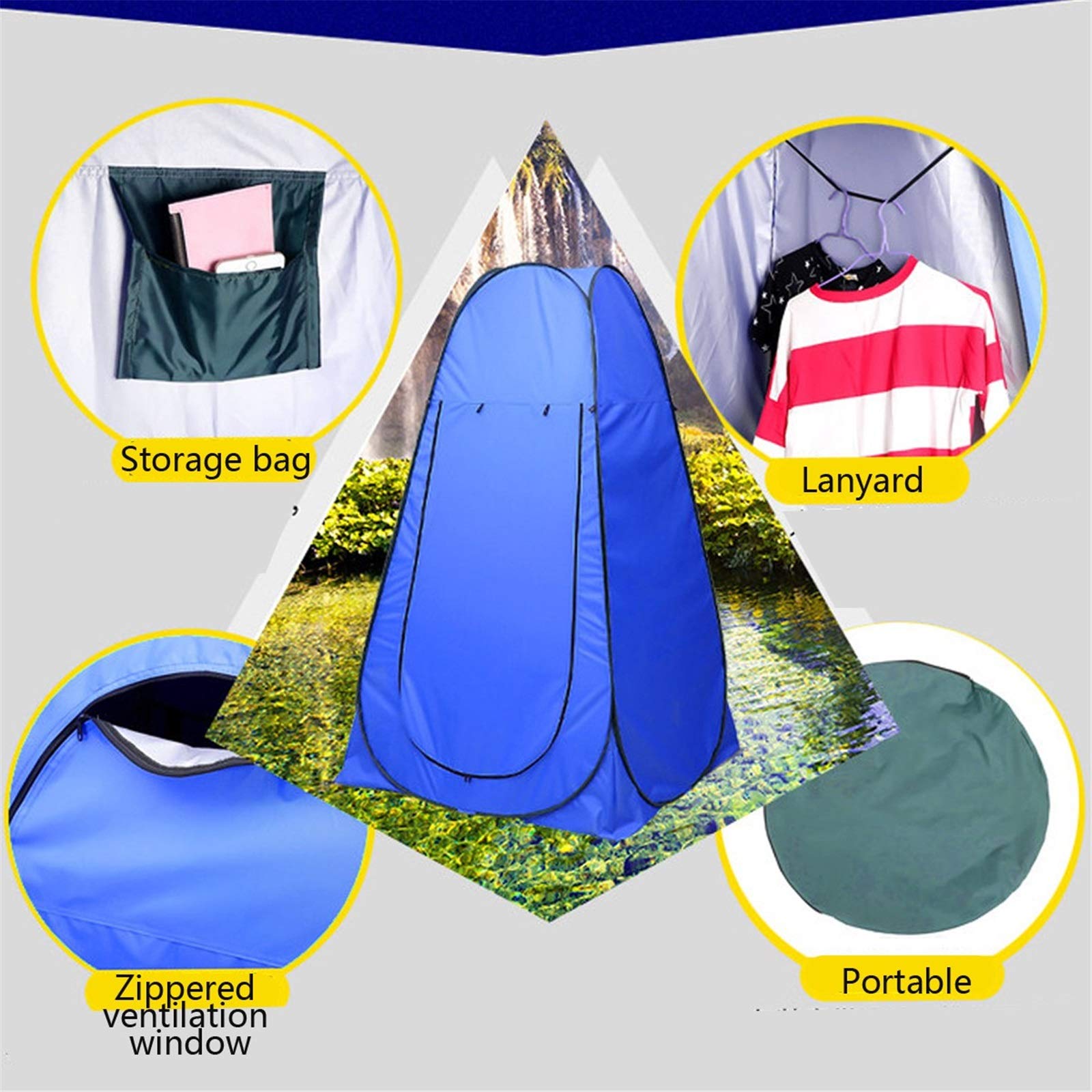 Tenda Spogliatoio Portatile Tenda for doccia da campeggio all'aperto Semplice toilette mobile condimento per la Privacy in Campeggio