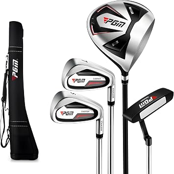 PGM Beginner Golf Clubs Sets OVERSEA for Men 5 Piece Includes Golf Driver, 7 Iron, Sand Wedge, Putter and Lightweight Carry Sunday Club Golf Half Bag Right Handed