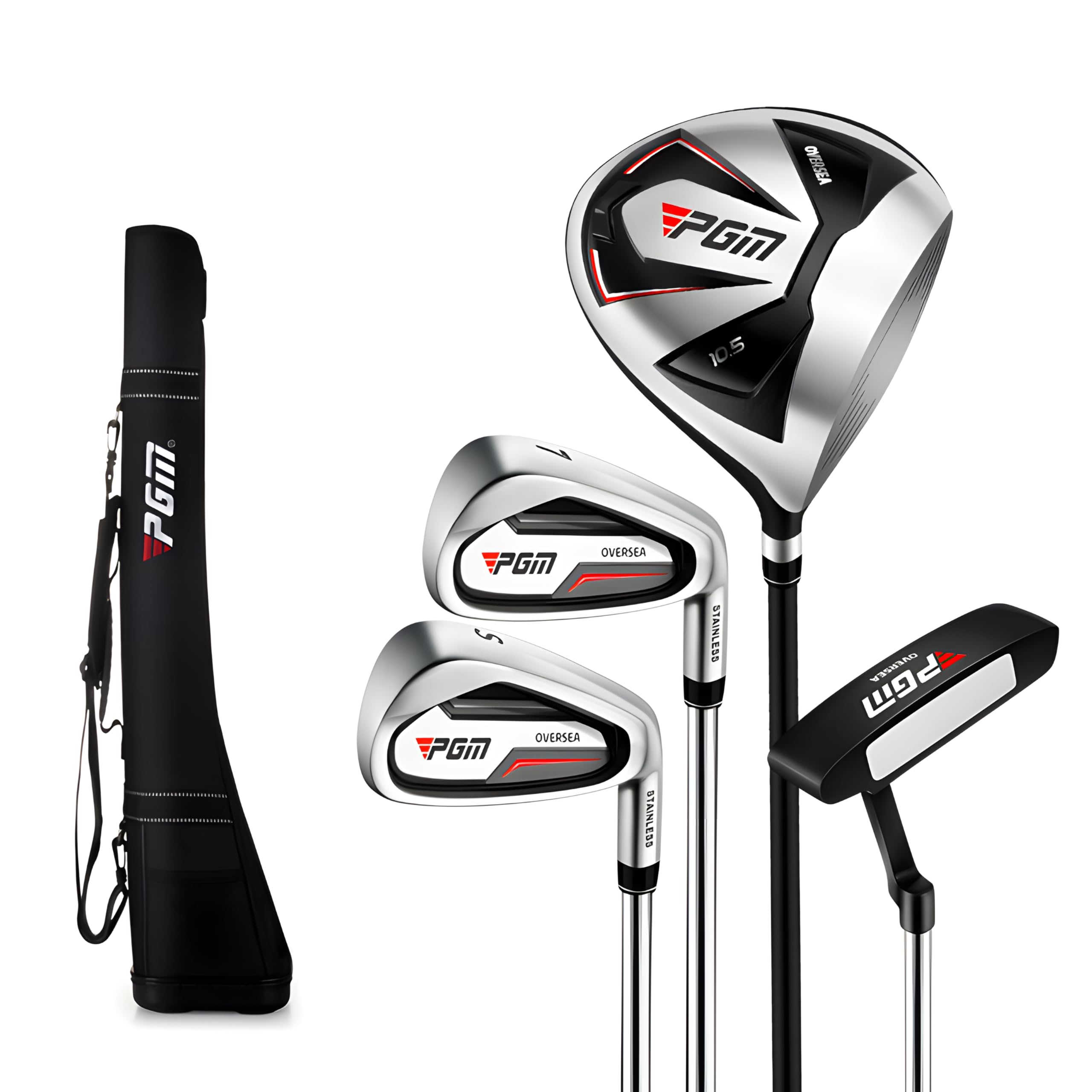 Amazon.co.jp: PGM Golf OVERSEA メンズ ゴルフセット 5ピース ハーフ