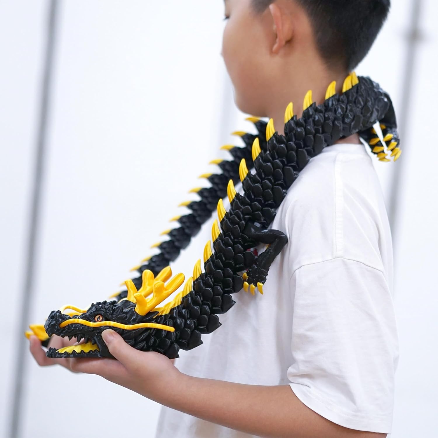 47.5inch Large 3D Printed Dragon,Flexible Joint Animal lacertid Figurines, Home Office Decor,Fidget Toy for Adults Teens Boy Festival Gifts,Easter Basket Stuffers,Executive Desk Toy - Image 4