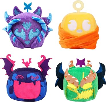 Bllox Frruits Plush Pack of 4 Bl0oX Fruits Plush Toy Cuddly Toys