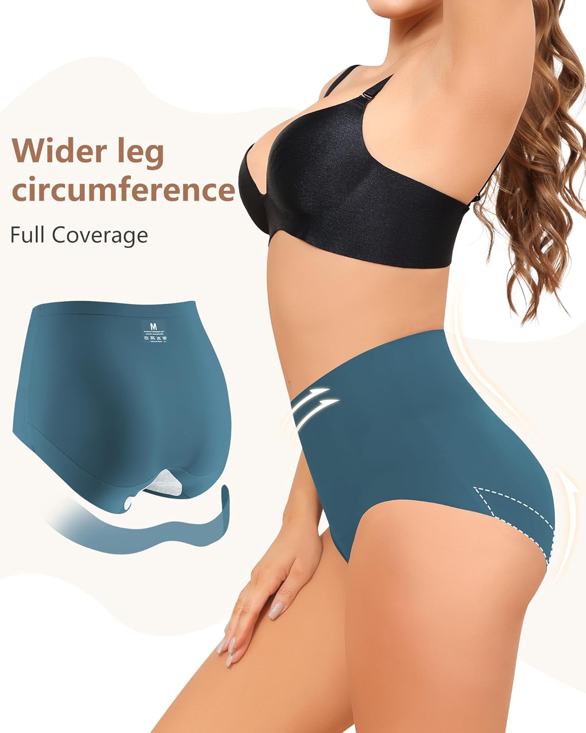 Seamless Underwear for Women High Waisted No Show Panties Full Coverage Briefs Invisible Soft 5 Pack S-XXL - Image 4