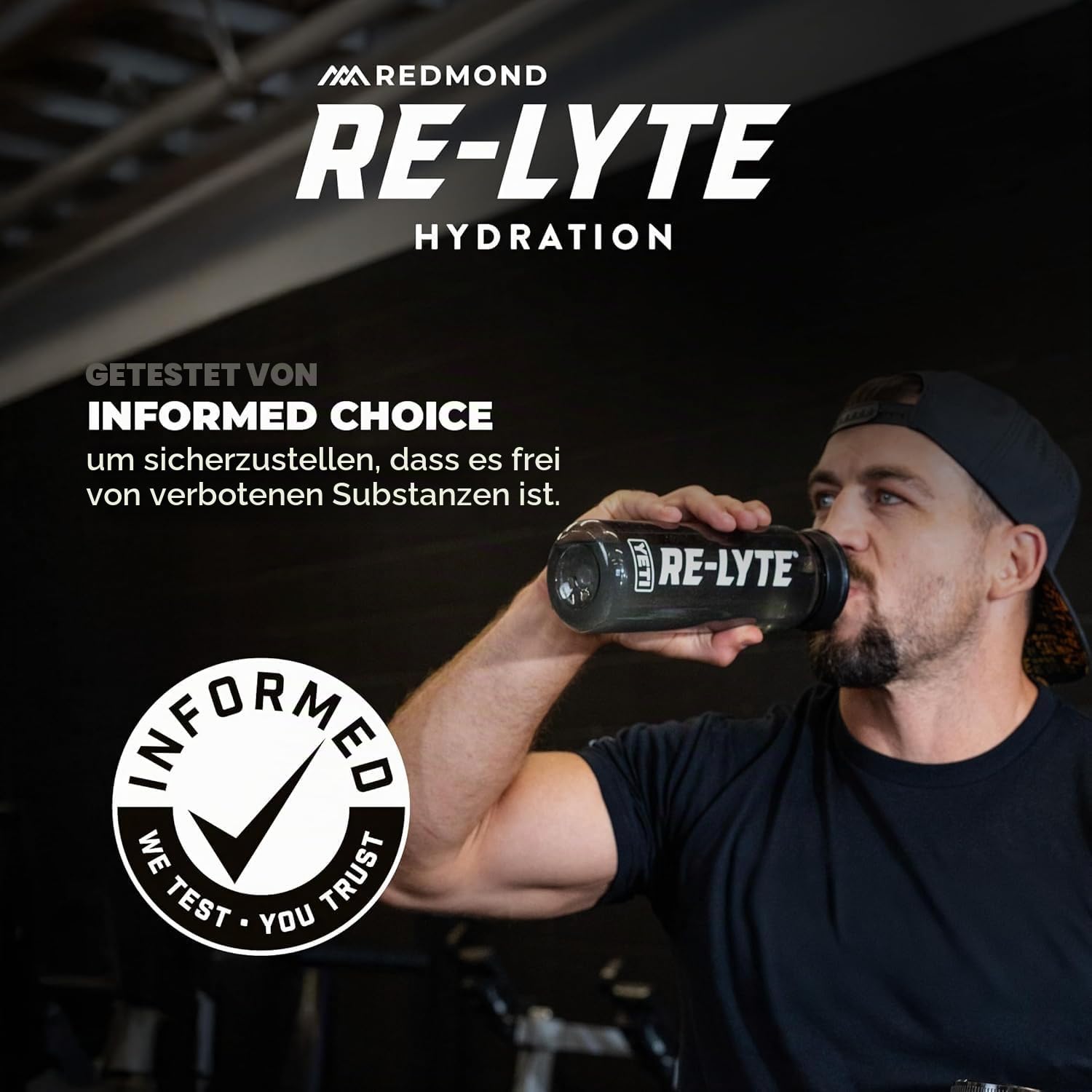 REDMOND Re-Lyte HYDRATION Drink Mix LEMON LIME LARGE, 408g Dose - Elektrolytepulver, zuckerfrei, mit echtem Redmond Real Salt und über 60 wichtigen Mineralstoffen & Spurenelementen