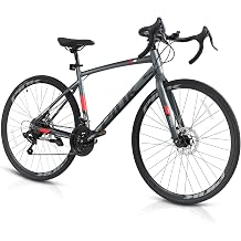 Pipleo Road Bike, 700C City Commuter Bicycle, 21 Speeds Shimano Drivetrain Sport Racing Bike, Light Weight Aluminum Frame, Urban Street Bike for Men Women Adult Bicycle
