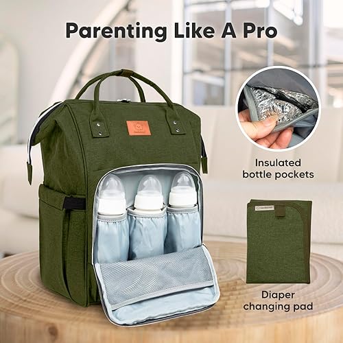 Miniatura 4 de KeaBabies D-Lite - Mochila para pañales y envoltura para bebé, impermeable, multifunción, para viajes, fácil de llevar, ajustable, para recién