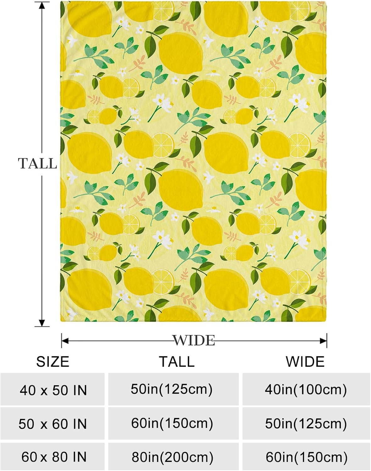 Ultra Soft Fleece Blanket- Lightweight & Warm Throw Blanket for Couch, Cozy Plush Sherpa Blanket for Adults Kids, Durable & Easy Care (Lemon, 50x60 in) - Image 4