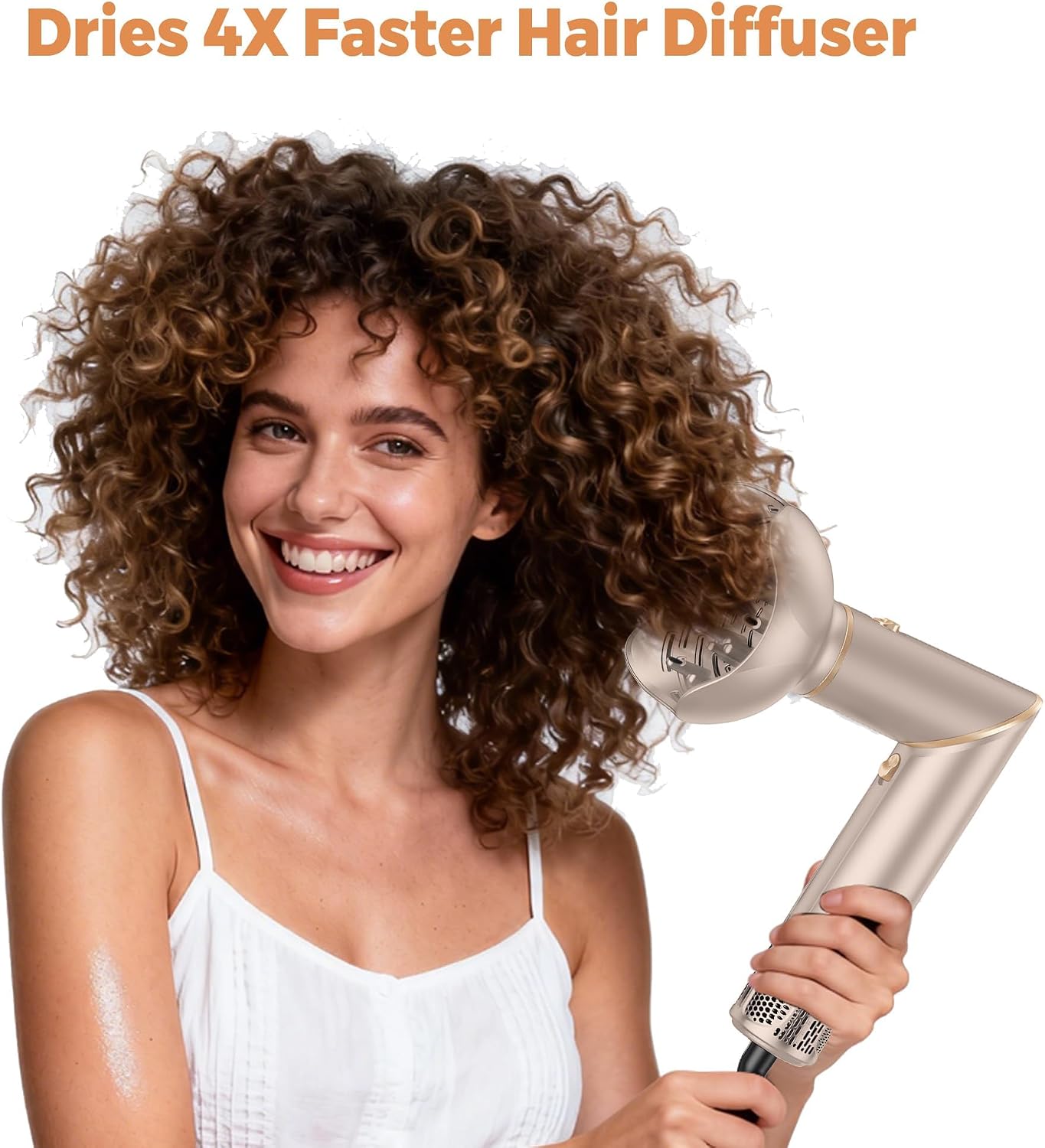 OKWRAP 6-in-1 Foldable Air Styler with Diffuser & Auto-Wrap Curlers