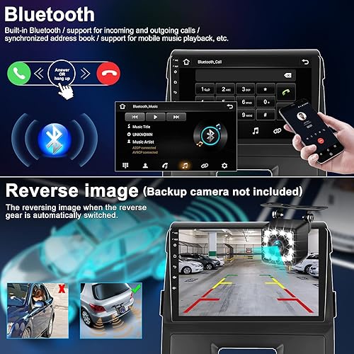 Miniatura 5 de Android 13 Radio estéreo para coche para Ford F150 F-150 2009 2010 2011 2012, pantalla táctil de 9 pulgadas Bluetooth con enlace de espejo Navi GPS