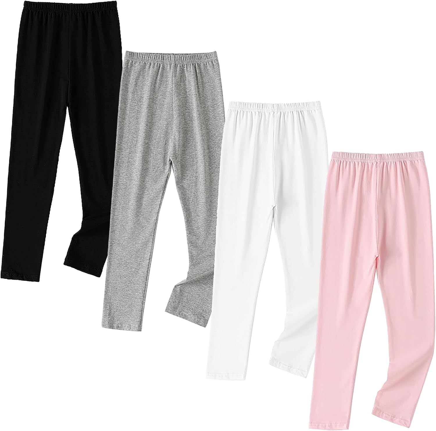 Girls and Toddlers' Leggings, Multipacks Girls' Cotton Basic Leggings