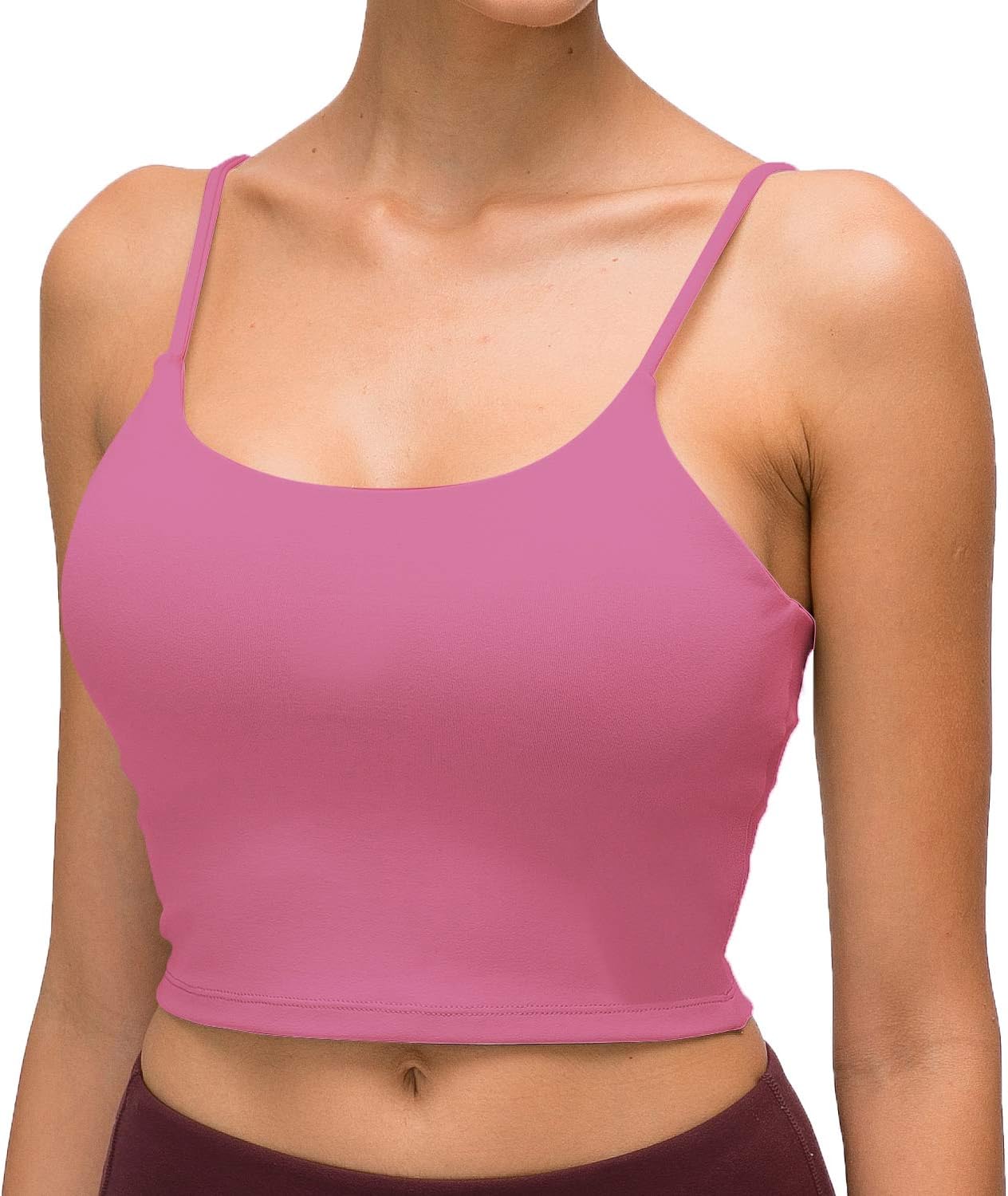 Summer Workout Tops for Women Sports Bras Camisole Crop Padded Tank Tops Cute Cami Shirts Clothes for Teen Girls