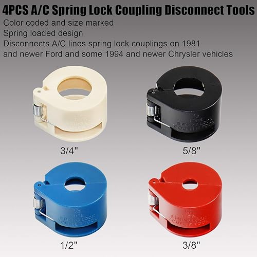 Miniatura 5 de YSTOOL Master - Herramientas de desconexión rápida, kit de 22 piezas para manguera de combustible de línea de CA automotriz y tubo enfriador de