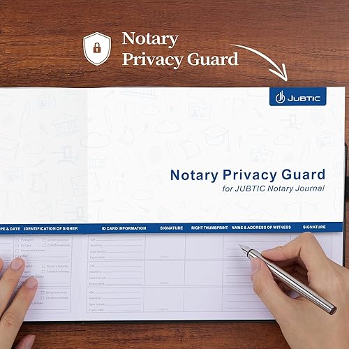 Miniatura 6 de JUBTIC Libro de registro de notario - Diario público de notario de actos notariales - Suministros notariales con guardia de privacidad - Horizontal,