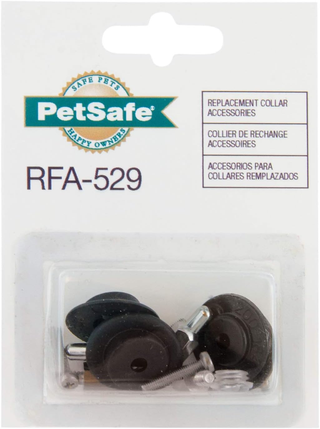 PetSafe Replacement Collar Accessories for Pet Fencing Receiver Collars, 2.5 x 0.45mm x 15mm , Black and Silver,