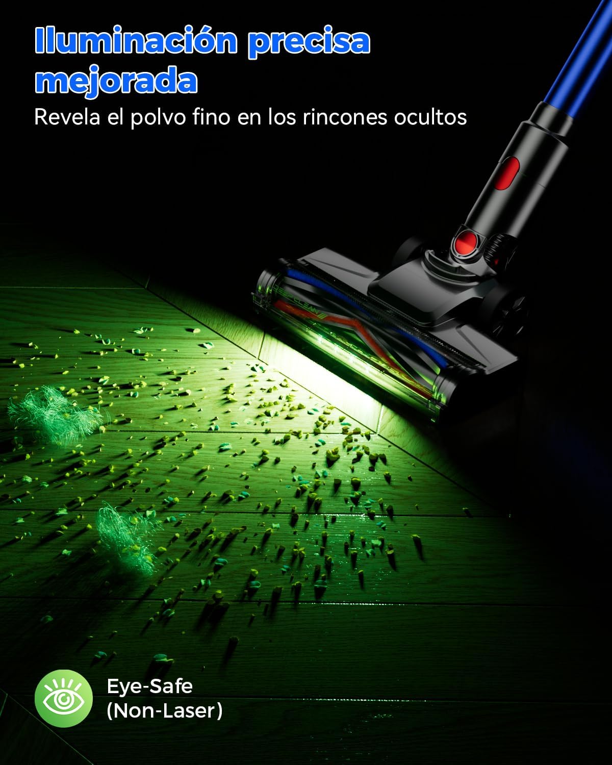 Aonus A10 Aspiradora sin Cable 55kPa, 500W Potente Succión, 70 Minutos Autonomía, Pantalla Táctil, Ligera Anti-Enredos, Autoestable, para Mascotas Alfombras Suelos Duros, Azul 6