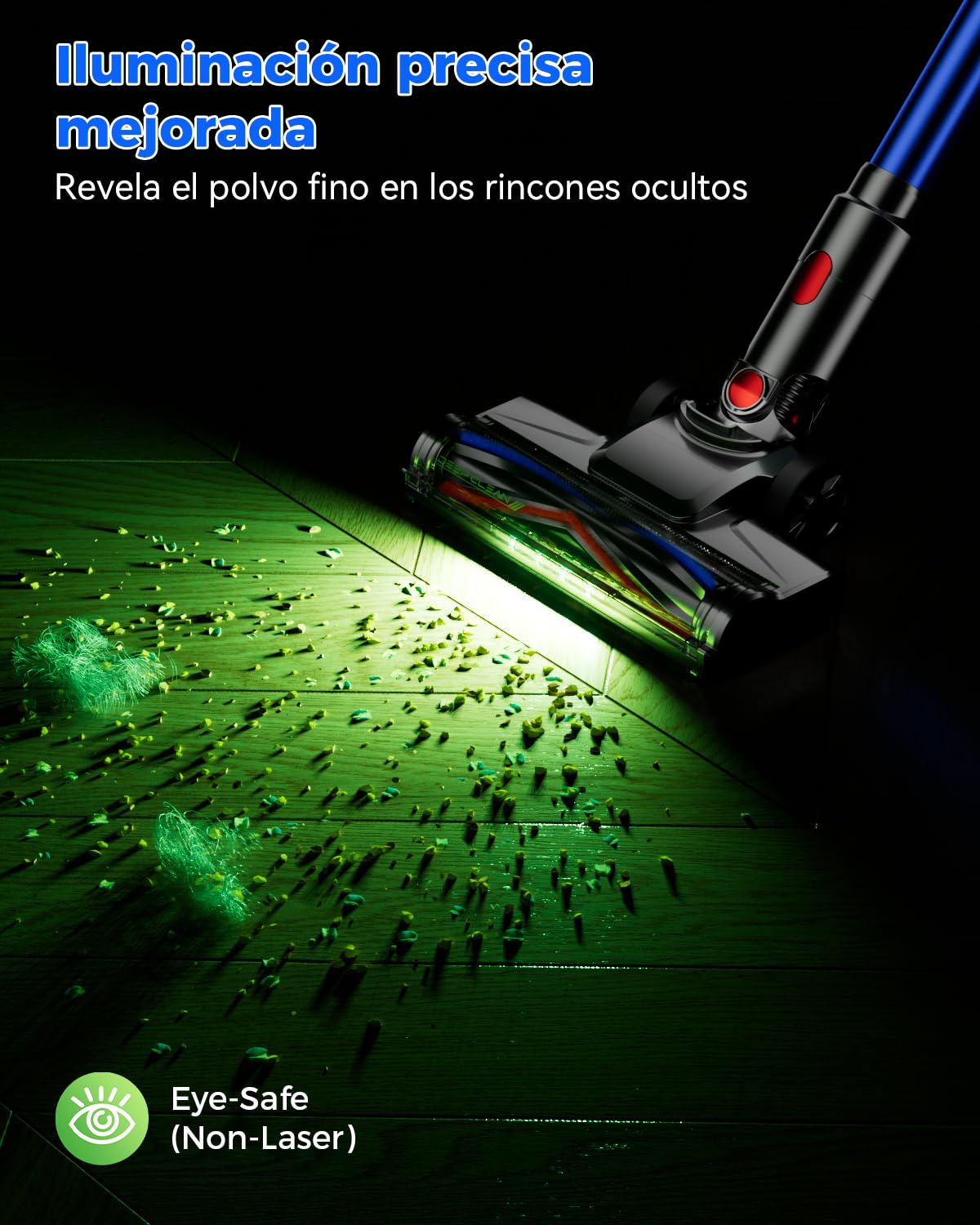 Aonus A10 Aspiradora sin Cable 55kPa, 500W Potente Succión, 70 Minutos Autonomía, Pantalla Táctil, Ligera Anti-Enredos, Autoestable, para Mascotas Alfombras Suelos Duros, Azul