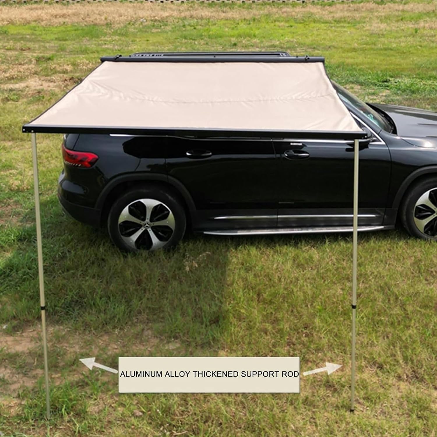 AMNOOL Car Tent Camping, Rainproof Sunshade Car Side Awning, Adjustable Height Outdoor Rooftop Pull Out Tent Shelter, for 4x4 Runner Overlanding SUV, Truck, Camper (Size : 200 * 250CM/6.56 * 8.2ft)