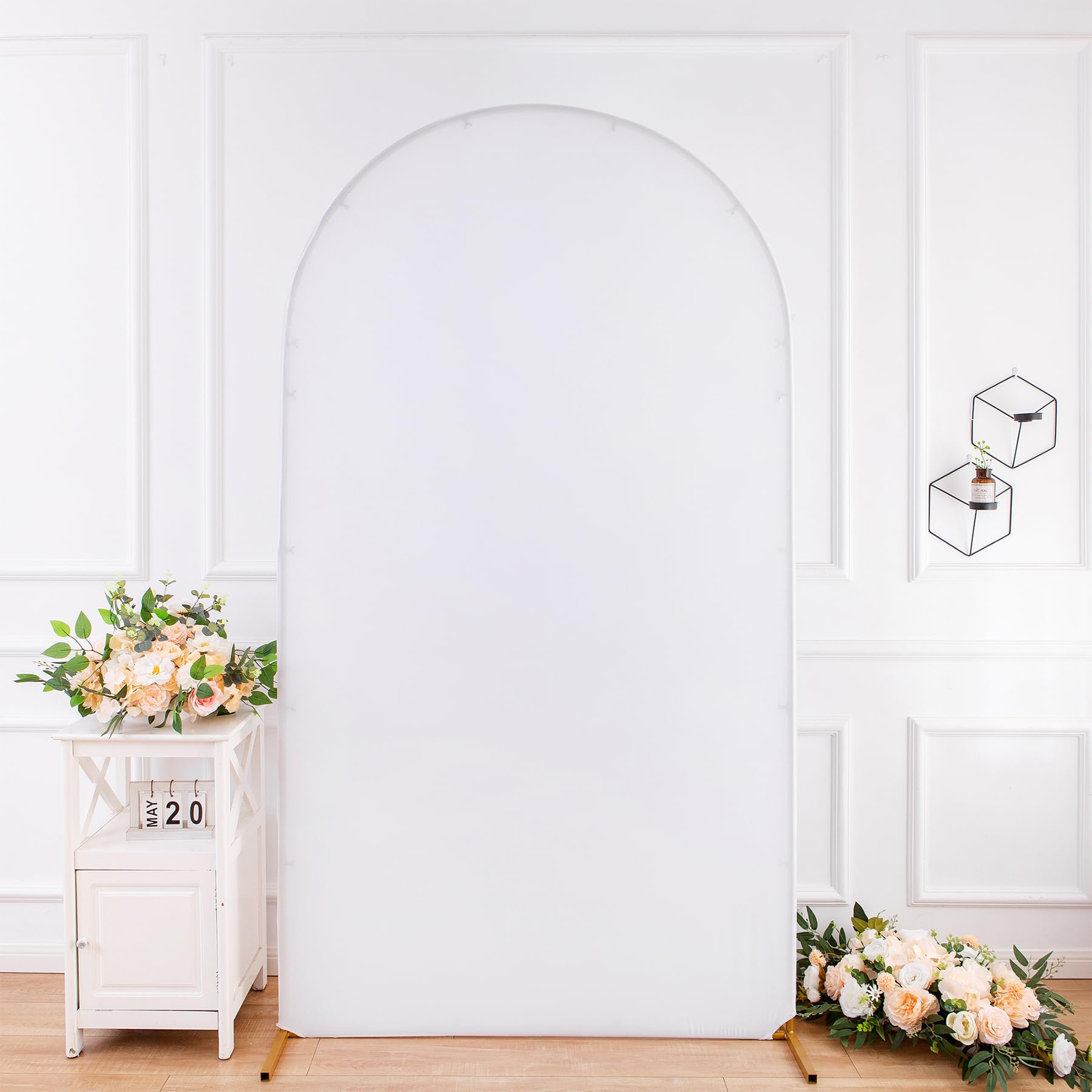Amazon.com : Nobed Arch White Stretchy Fitted 6.6ft Spandex