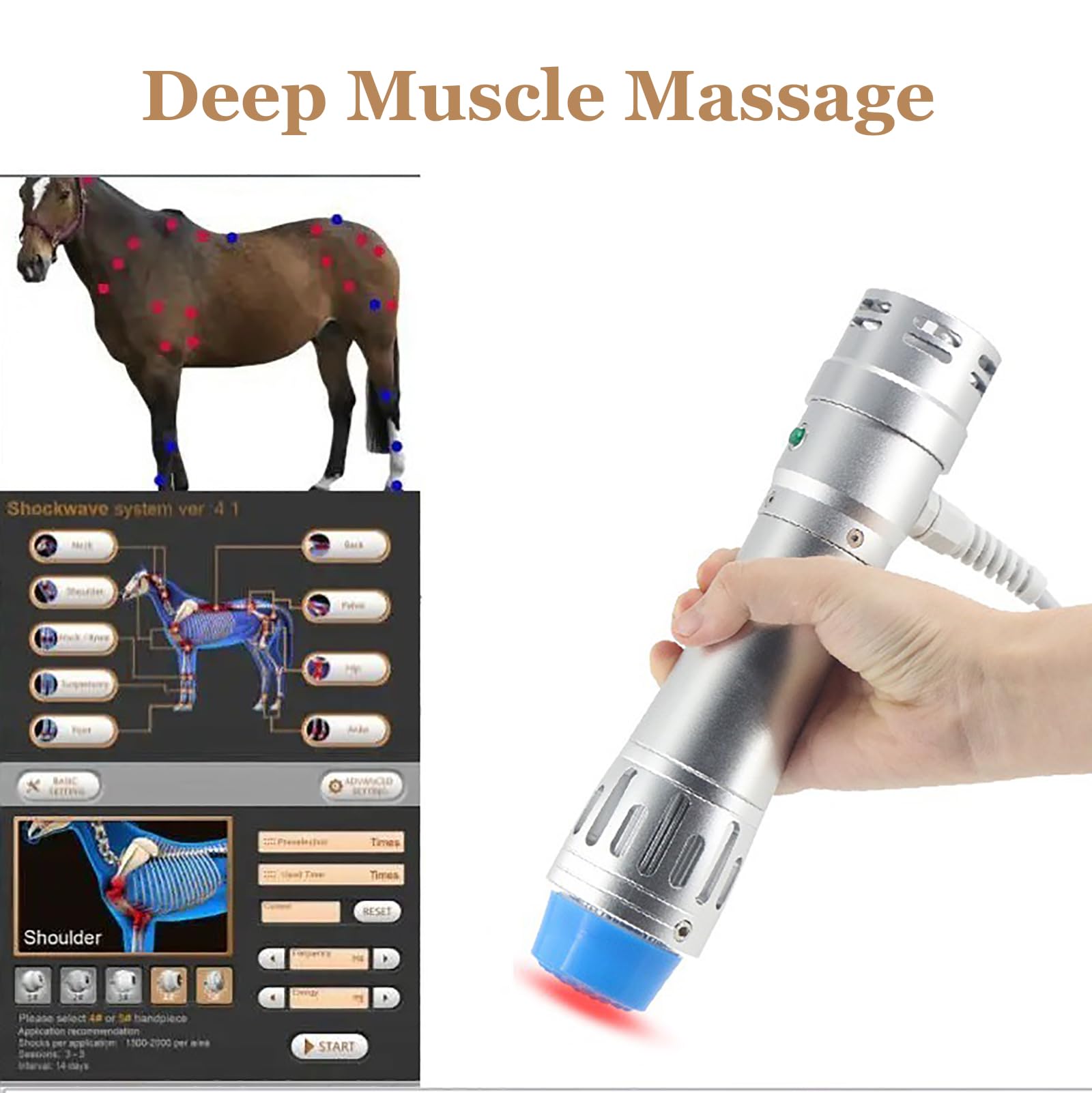 体外衝撃波 電気衝撃波マッサージ機 ポータブルケース付 腰痛