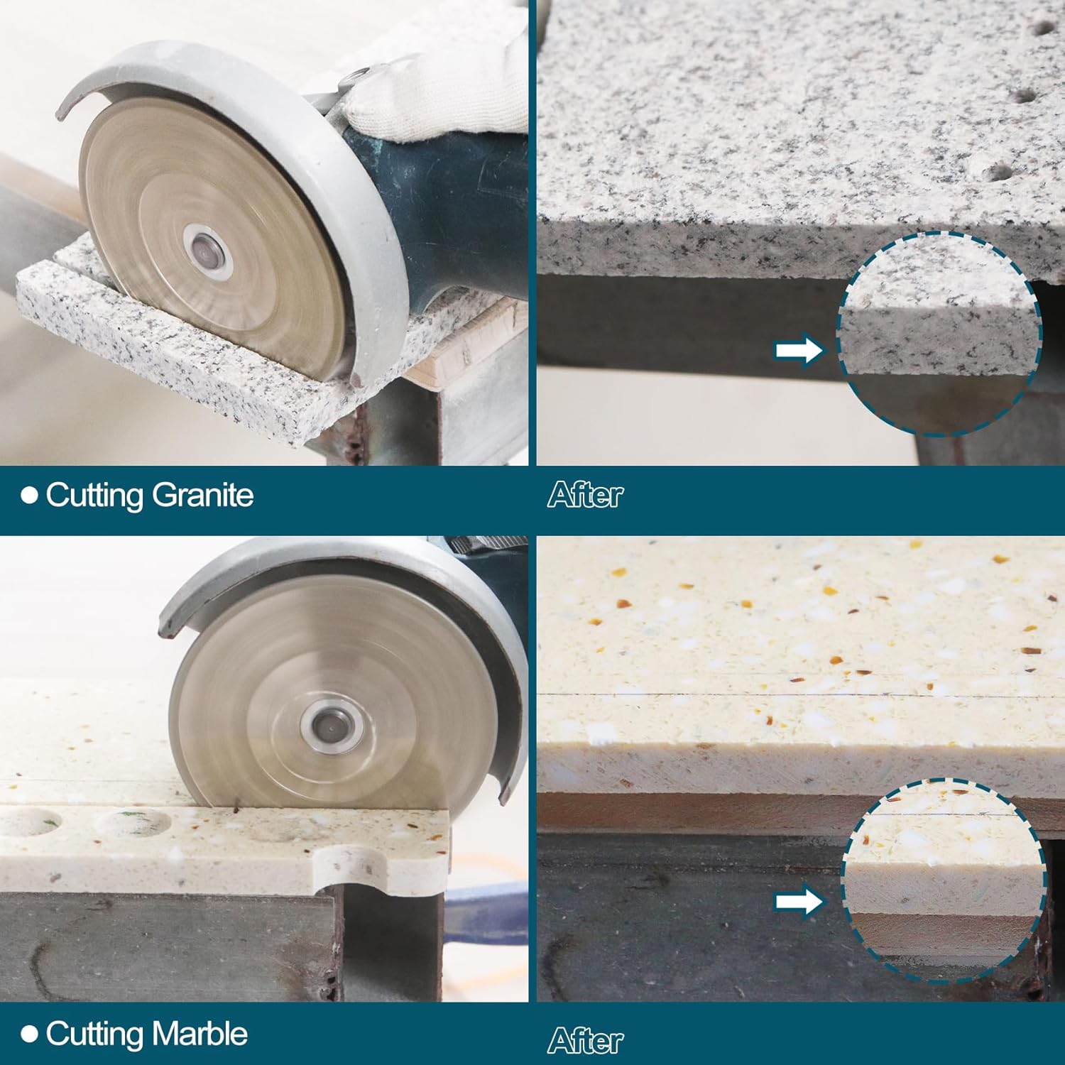 Diamond Cutting Grinding Disc 5"(125mm) - MINLAYCUT Electroplated Single Side Diamond Blade with 5/8"-11 Flange for Granite Marble Porcelain Ceramic Tile for Angle Grinder