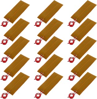 15pcs 45mmx100mm Film Heater Plate Adhesive Pad, PI Heating Elements Film 24V 30W Strip Heater Adhesive Polyimide Heater Plate (24V 30W 45mmx100mm)