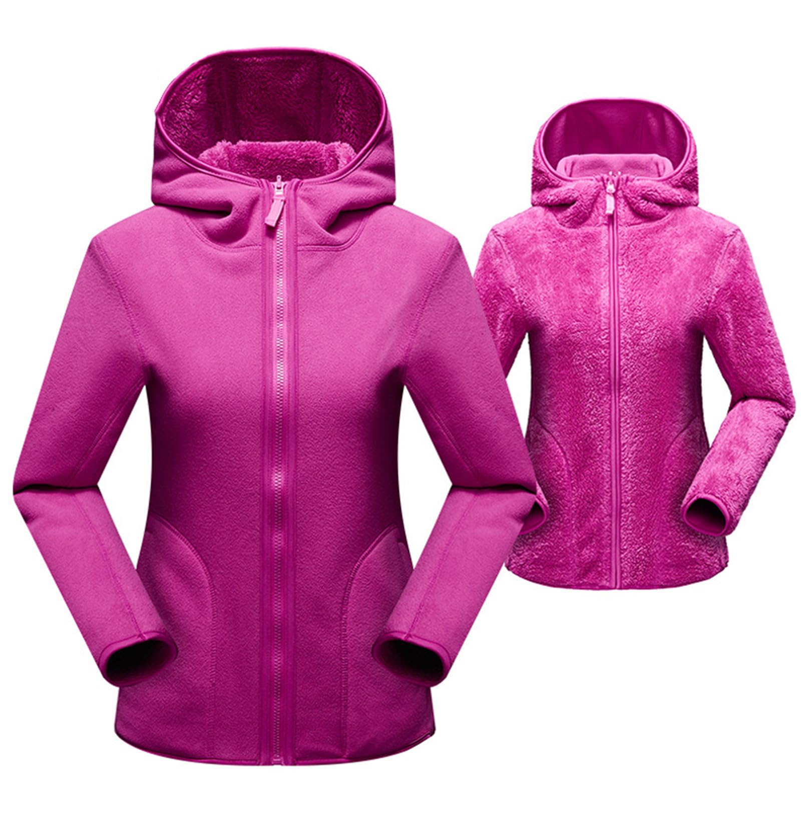 Sweejim Giacca Unisex Donna Pullover Felpe Con Cappuccio Cappotti Con Cappuccio In Pile Invernale Felpe Con Cerniera