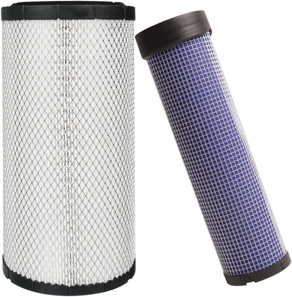 4SET P828889 P829333 Air Filters Set Replace 110-6326 -110-6331 46562-46569 AT171853-AT171854 222421A1-222422A1 RS3544-RS3545 Fits for Donaldson, Caterpillar Cat Backhoe, Wix, John Deere