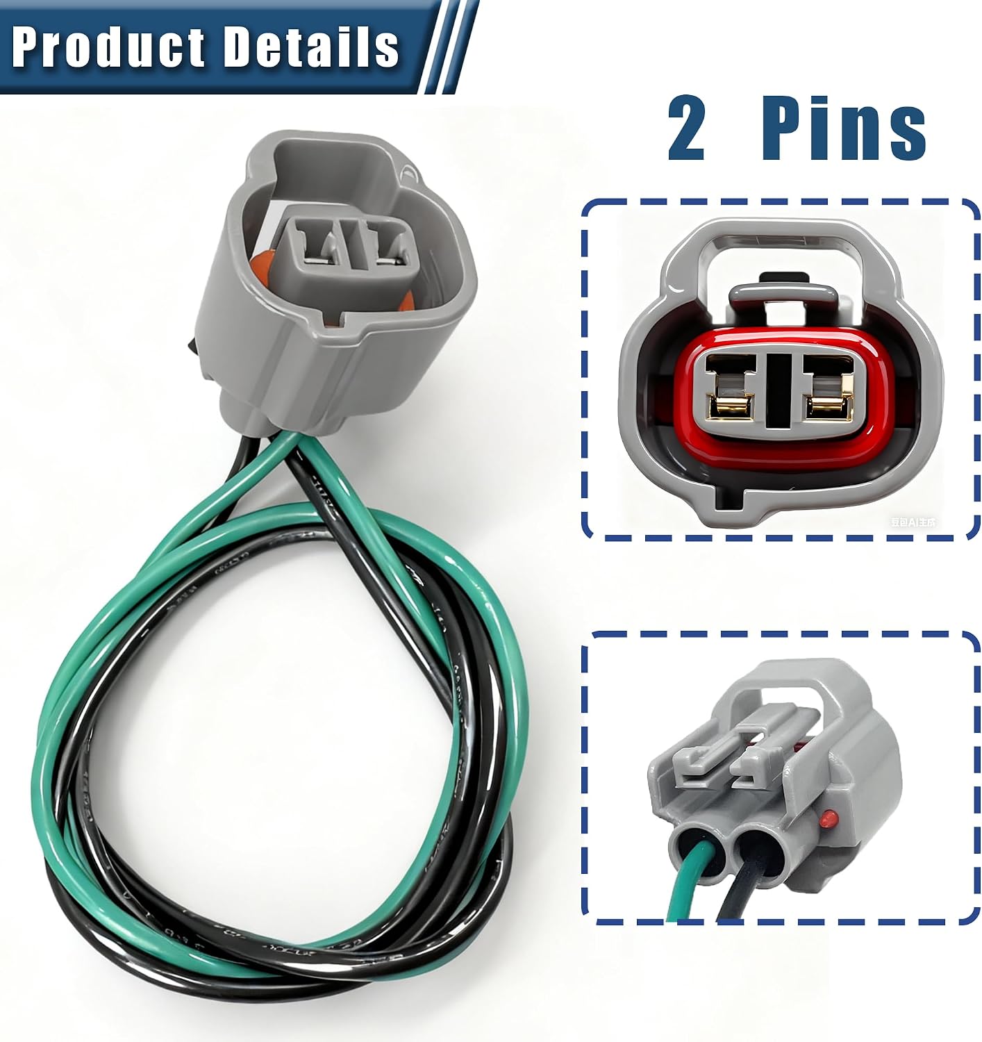 2 Pcs 6U2Z14S411DA Vapor Canister Purge Valve Connector Wiring Harness Compatible with Lexus Toyota Mazda Nissan Subaru Mitsubishi Volvo Pontiac Scion&More Replaces 88974056,88987964,S-1466