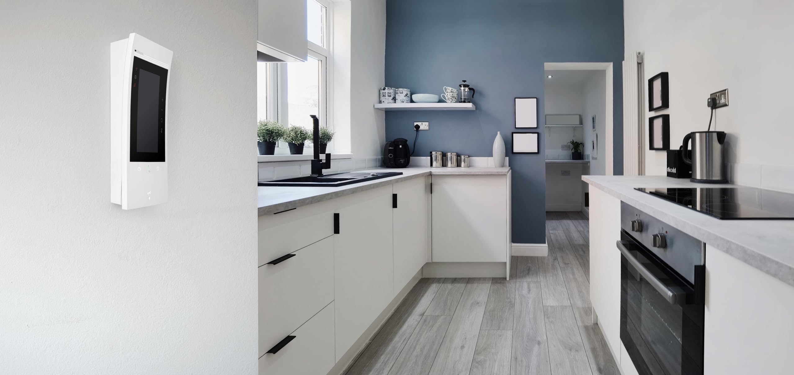 Bticino Interphone vidéo Interne connecté et Lieu extérieur, kit Classe 300EOS avec Netatmo, Installation Facile, Compatible avec Alexa