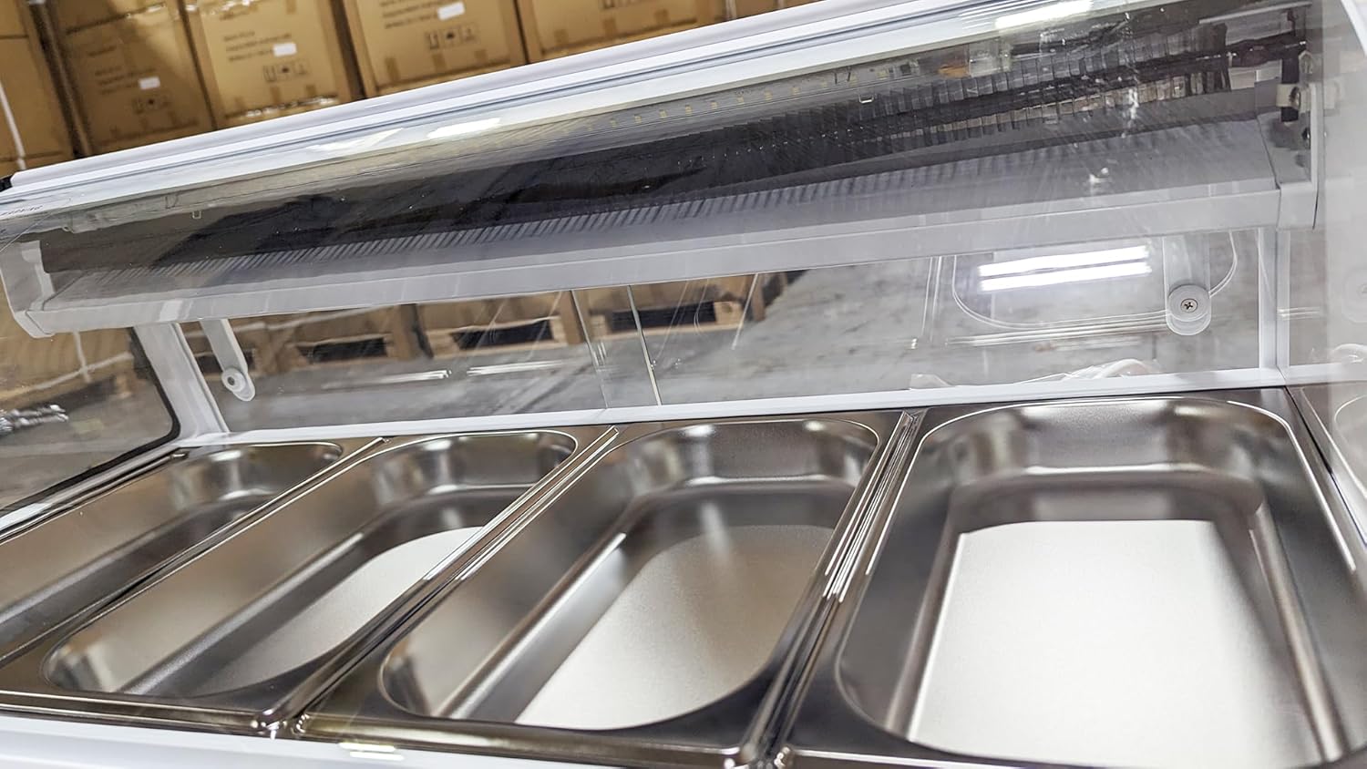 Refrigerated Sushi Display Cooler Case Countertop 4 Pan Commercial Refrigerator ; LED Lighting; 44" Wide NSF ETL cs-43