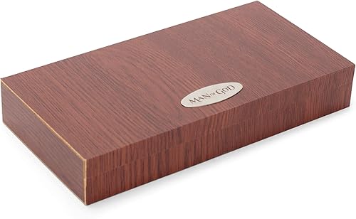 Miniatura 3 de Dicksons Man of God 2 Piece Metal Woodgrain Bolígrafo y llavero de cuero sintético en caja de regalo