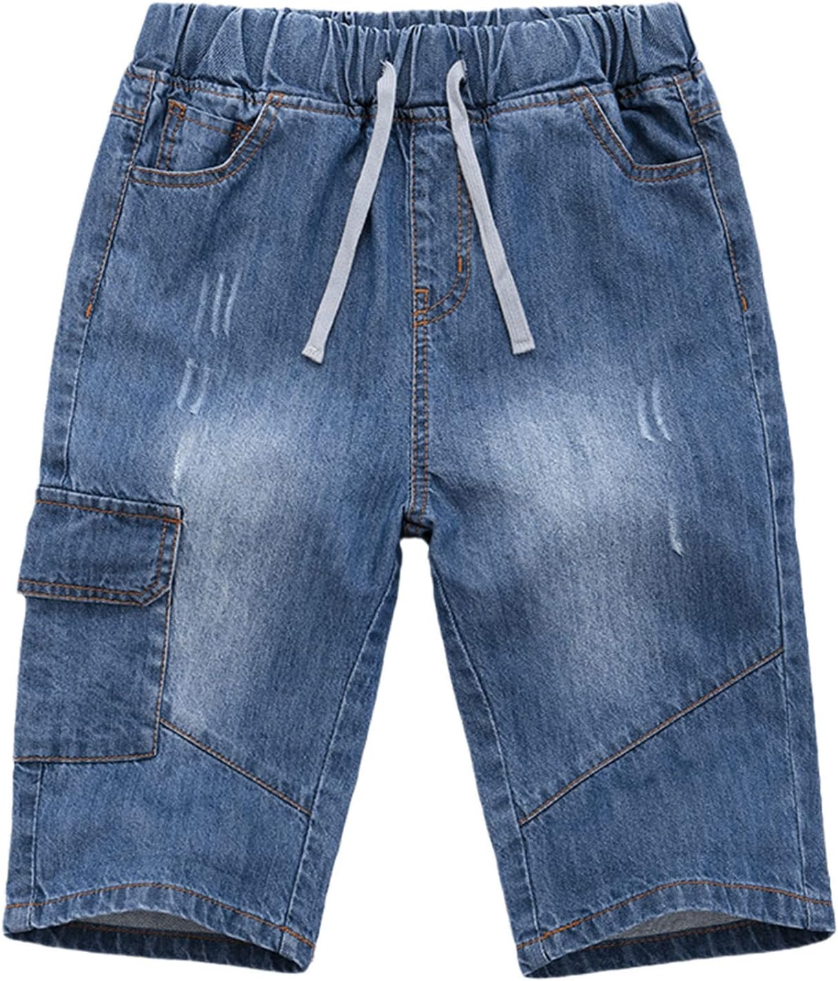 Summer Boys Printing Embroidery Jean Shorts Kids Denim Shorts for Teen Boys