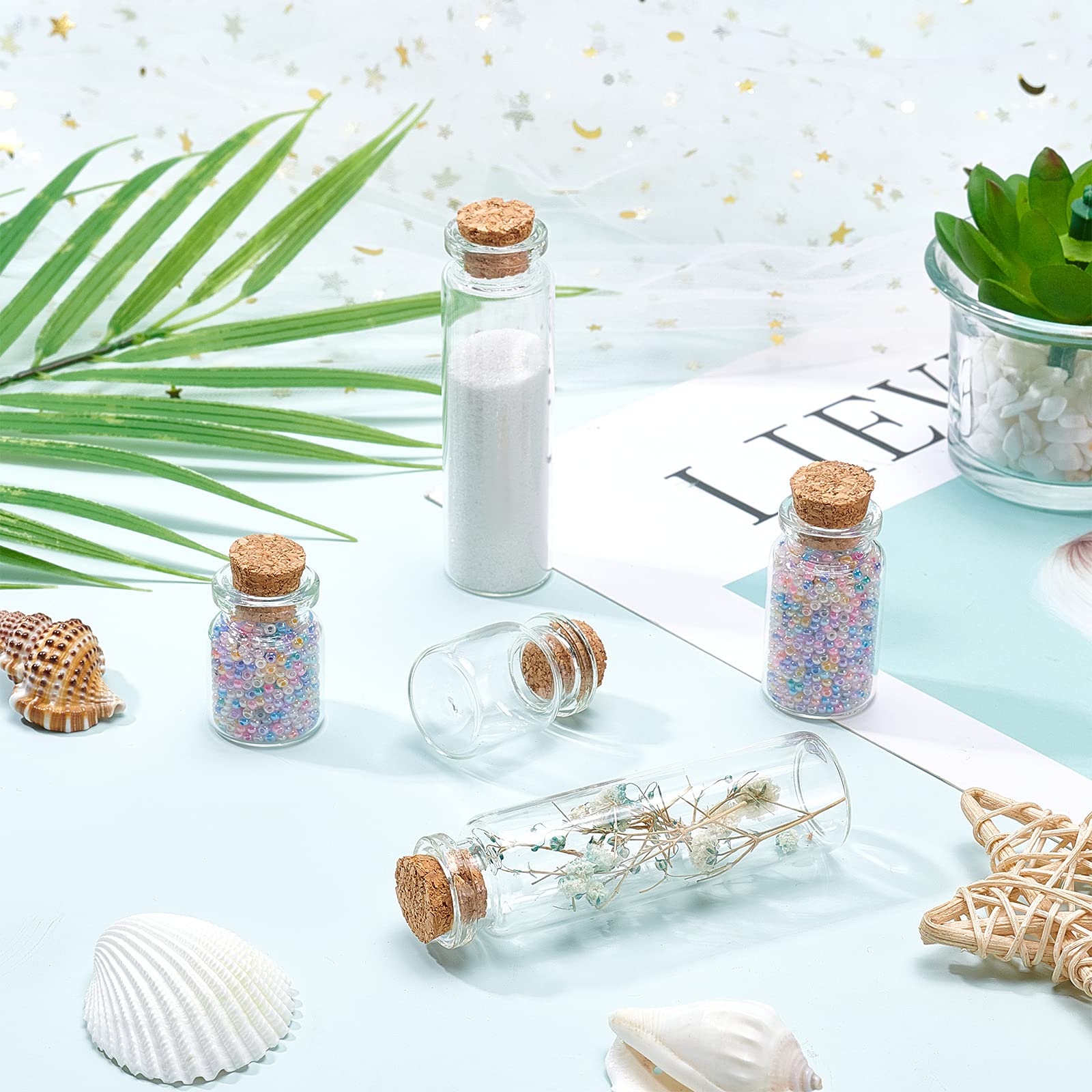 BENECREAT 24 förpackning 11/15/28 ml glasföredragningsglas klara 