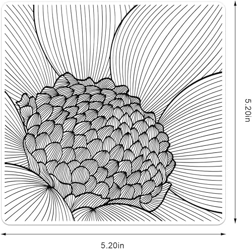 Miniatura 2 de LANGFON Sellos transparentes de fondo de flores para hacer tarjetas, fondo decorativo de flor de loto, sellos de silicona transparente para