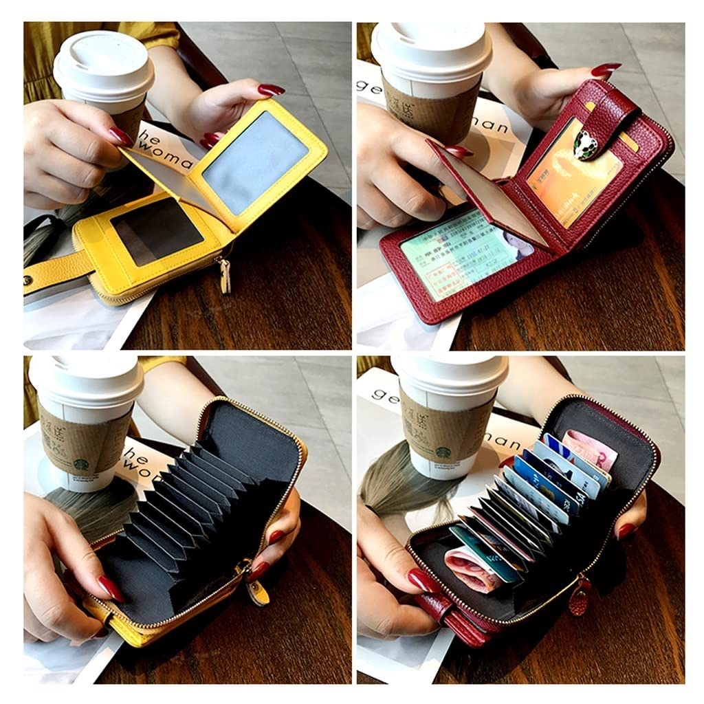ESTELAR Etui na wizytówki dla mężczyzn, etui na wizytówki, organizer na karty, skórzany wygląd, przenośny uchwyt na wizytówki, portfel damski organizer na wizytówki, a