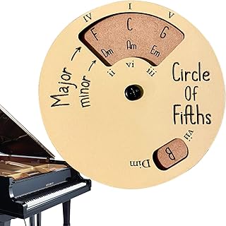 木製メロディーツール、五度圏ホイール、ラウンド木製メロディーコードツール、コードホイールツール五度圏ホイール、ミュージシャン用木製メロディーツール、五度圏木製ホイール、