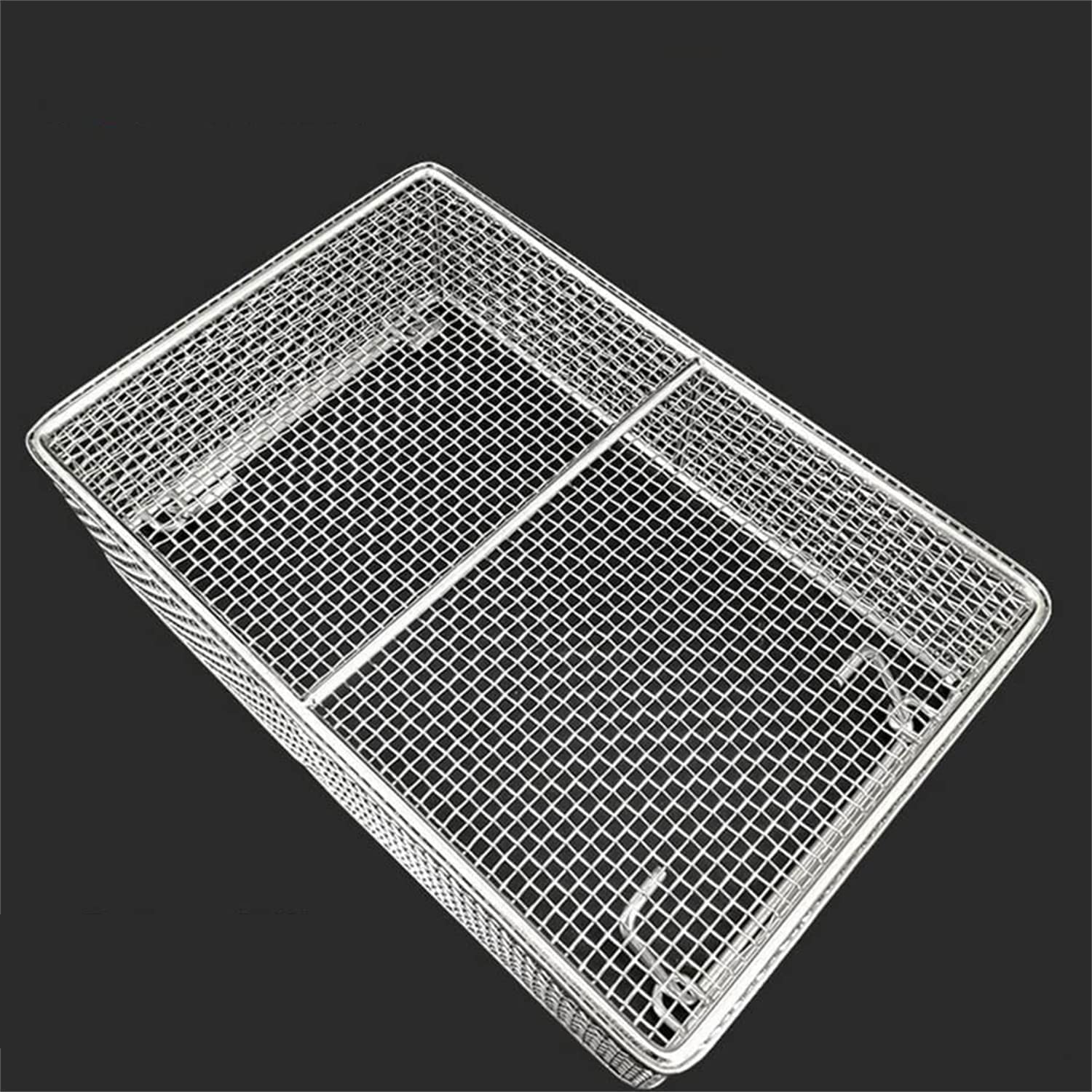 Caja de desinfección de Instrumentos quirúrgicos médicos, Caja de Limpieza de Equipos médicos de Acero Inoxidable 304, Uso Industrial de Alta Temperatura y presión,34 * 25 * 7cm