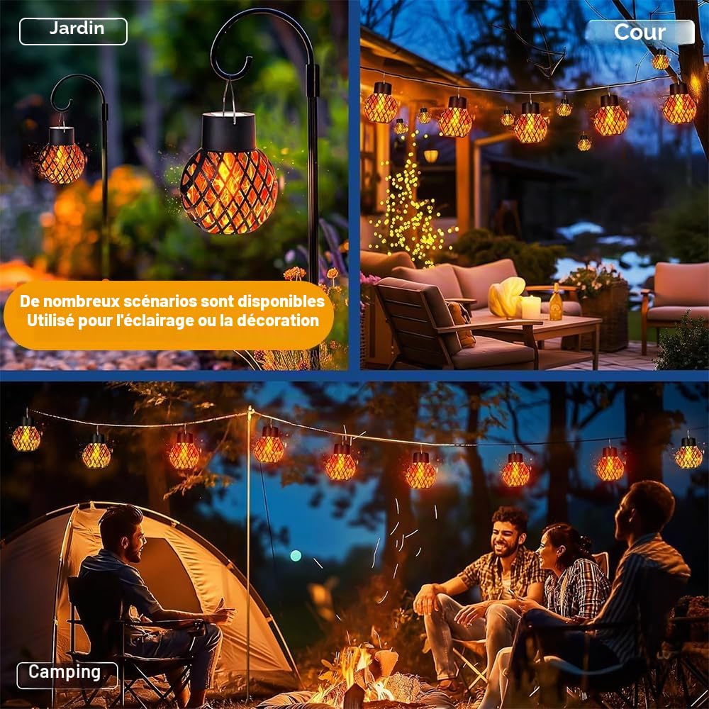 8 Pièces Lampes Solaires Suspendues,Petites lanternes LED à suspendre IP65 Étanche,Lanterne Solaire de Jardin,Lumière Solaire Extérieur Suspendue,Solaires Lanternes pour Patio Terrasse Cour Table Fête