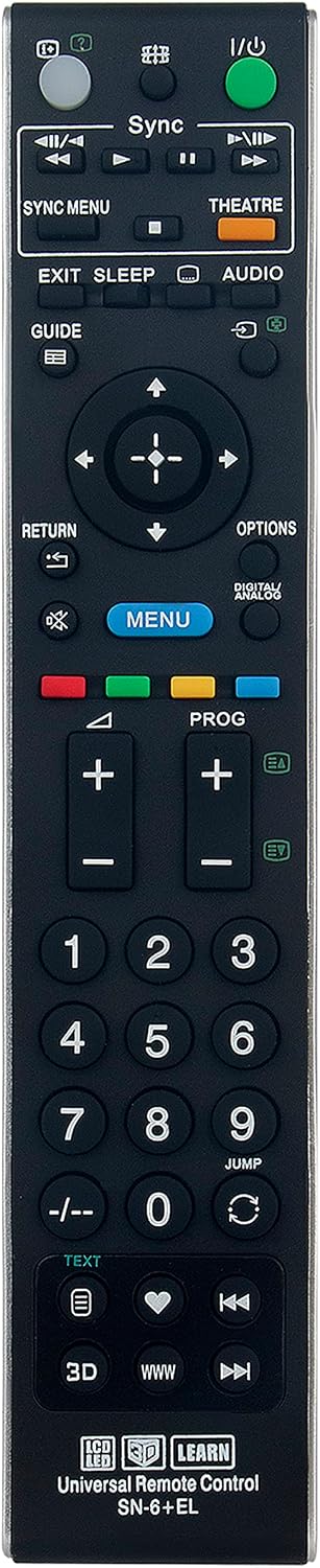 Front View Remote Control User Manual: VINABTY Replacement Remote Control for Sony TVs (Model: SN ...