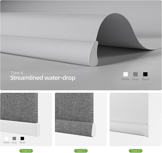 ZSHINE Hardwired Motorized Blackout Roller Shades (Cloth Grain Series)