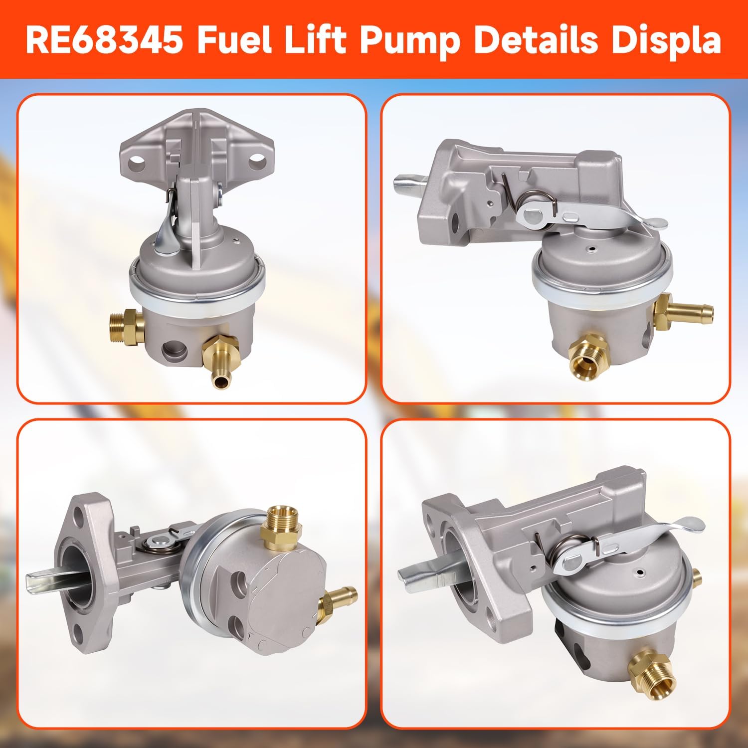 RE68345 Fuel Lift Pump for John Deere 4045 4045DF 4045HF 4045TF 6068 6068HF 6068TF 4.5 6.8 4.5L 6.8L Engine