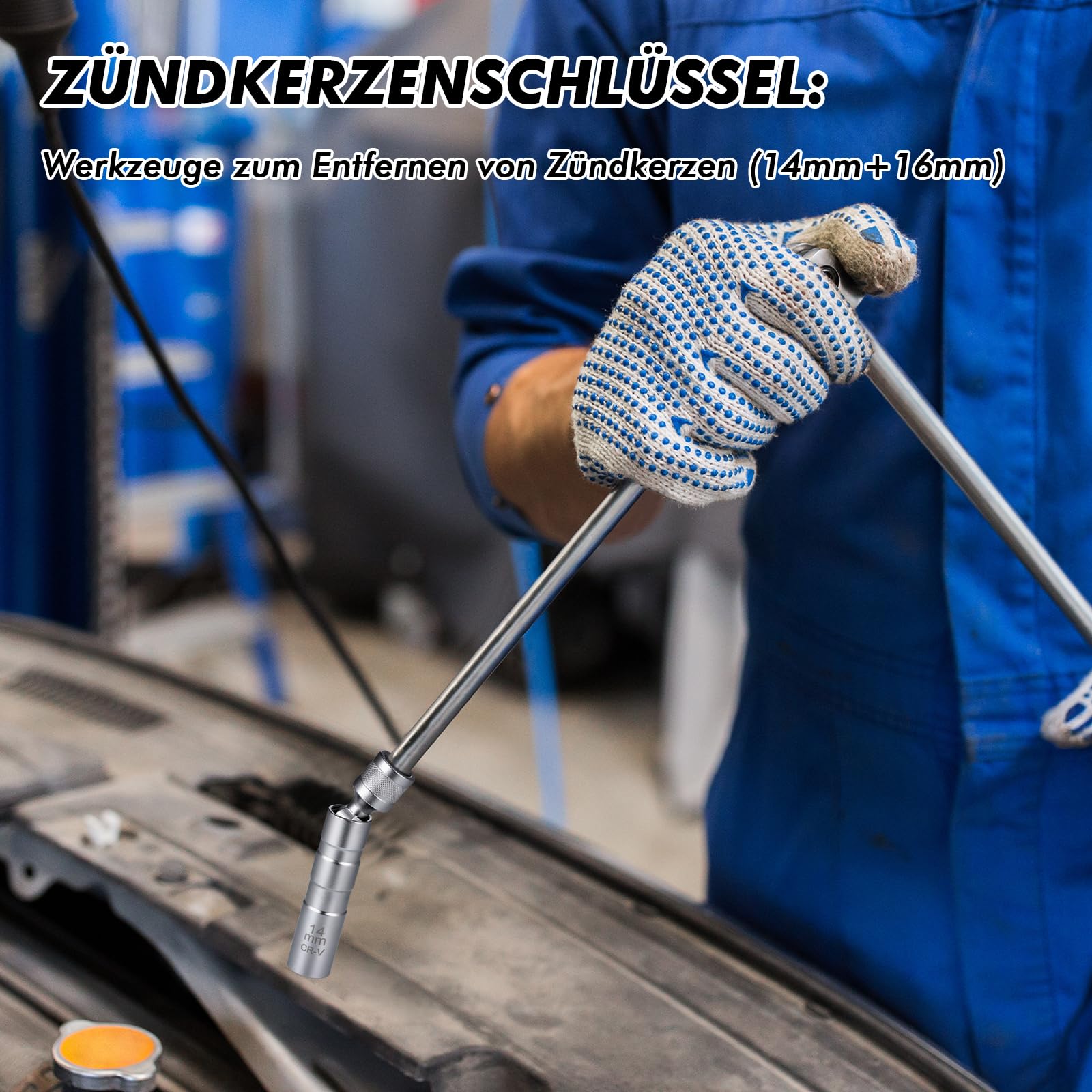 Zocipro Klucz do świec zapłonowych 14 mm i 16 mm, 2 sztuki Uniwersalny magne­tyczny klucz do gniazd świec zapłonowych Narzędzie do demontażu, wtyczka świec zapłonowych do naprawy samochodów