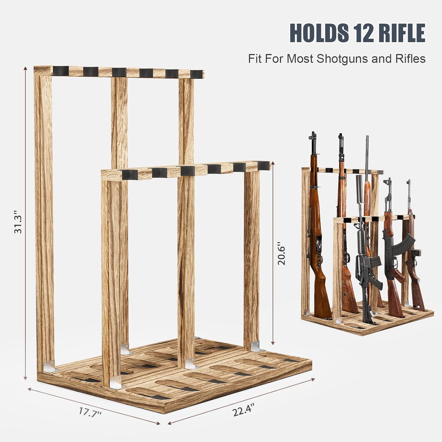 Gun Rack Rifle Stand Display 2Pack