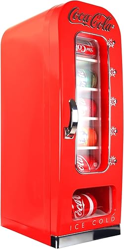 Miniatura 2 de Coca-Cola AC/DC Retro Vending Electric Cooler with 10 Can Capacity - Beverage Vending Machine with Thermoelectric Cooling and Tall Window Display