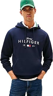 buzo para hombre en algodón de peso medio con capucha, logo estampado y cordón
