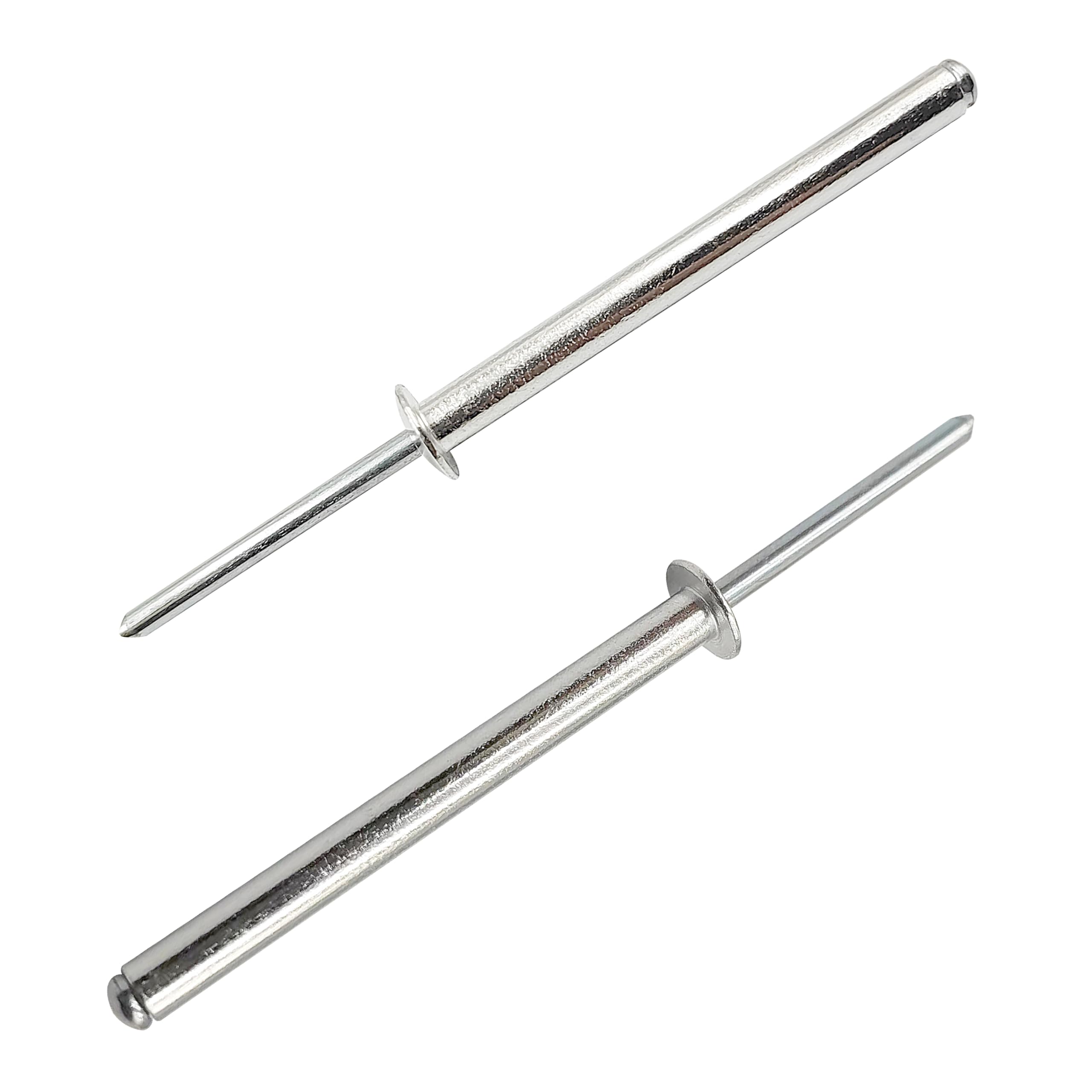 Rivets aveugles en aluminium extra-longs, tête bombée, tige en acier – DIN 7337 A – Pour tôles épaisses (Ø6.4x60mm - 30 pièces)
