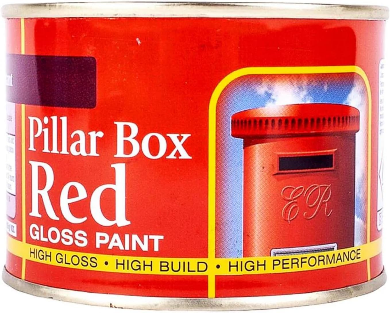 Inspired Essentials 180ml Non Drip Paint Tin Exterior Interior Hard Drying Performance Multi-Purpose Tin for Metal, Wood, Plastic, Walls with Perfect Finish (4, Pillarbox Red Gloss)