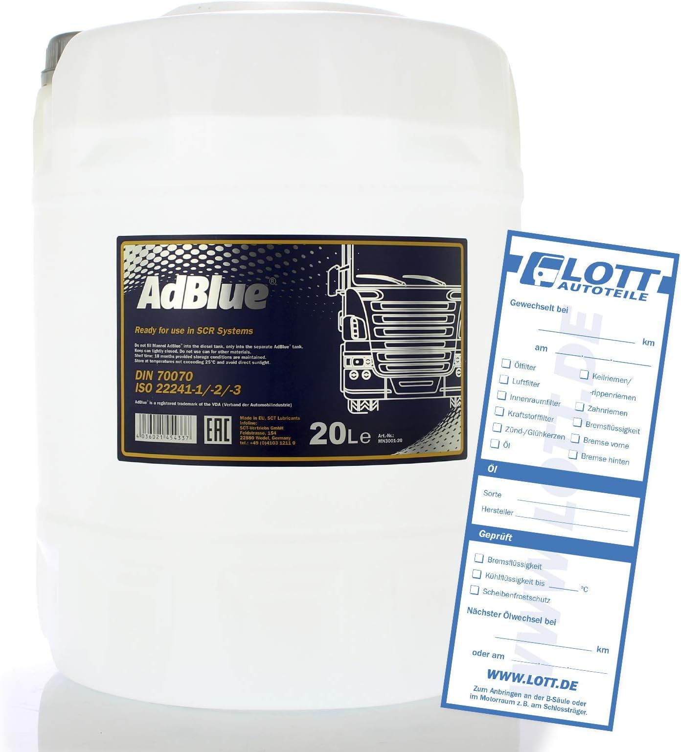 MANNOL 3001 (20L) ADBLUE DIN 70070 ISO 22241-1/2/3 DEF OIL IMPORTED FROM GERMANY (1, 20L)