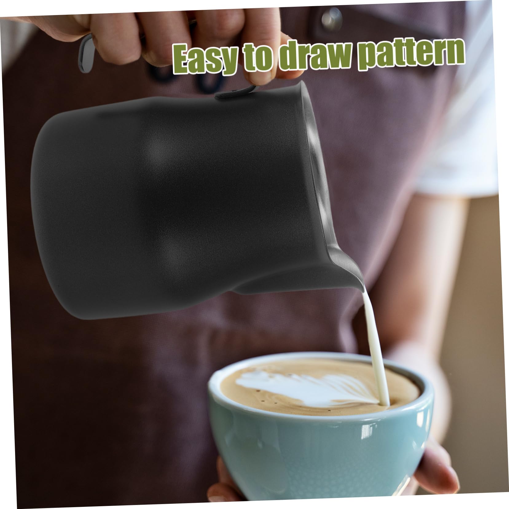 jojofuny 5piezas Jarra Leche De Acero Inoxidable Para Latte Art y Espresso Espumador De Café Profesional De Precisión Para Cafeterías y Uso Doméstico